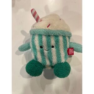 BumBumz Suki the Milkshake 7.5 Inch SweetBumz Plush Teal White Striped